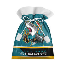 Подарочный 3D мешок с принтом San Jose Sharks в городе Новоалтайск, 100% полиэстер | Размер: 29*39 см | nhl | san jose sharks | sharks | stanley cup | кубок стенли | кубок стэнли | нхл | сан хосе | сан хосе шаркс | хоккей | хоккейный клуб | шаркс