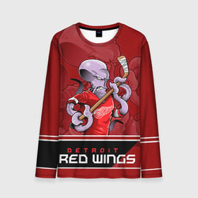 Мужской лонгслив 3D с принтом Detroit Red Wings в городе Новоалтайск, 100% полиэстер | длинные рукава, круглый вырез горловины, полуприлегающий силуэт | detroit red wings | nhl | stanley cup | детройд | детройт ред уингз | кубок стенли | кубок стэнли | марченко | нхл | хоккей | хоккейный клуб