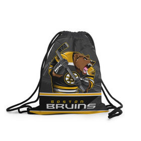 Рюкзак-мешок 3D с принтом Boston Bruins в городе Новоалтайск, 100% полиэстер | плотность ткани — 200 г/м2, размер — 35 х 45 см; лямки — толстые шнурки, застежка на шнуровке, без карманов и подкладки | Тематика изображения на принте: boston bruins | nhl | stanley cup | бостон | бостон брюинз | брюинз | брюинс | кубок стенли | кубок стэнли | нхл | хоккей | хоккейный клуб | худобин