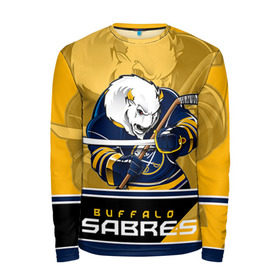 Мужской лонгслив 3D с принтом Buffalo Sabres в городе Новоалтайск, 100% полиэстер | длинные рукава, круглый вырез горловины, полуприлегающий силуэт | buffalo sabres | nhl | stanley cup | баффало сейбрз | буффало | кубок стенли | кубок стэнли | куликов | нхл | хоккей | хоккейный клуб