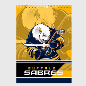 Скетчбук с принтом Buffalo Sabres в городе Новоалтайск, 100% бумага
 | 48 листов, плотность листов — 100 г/м2, плотность картонной обложки — 250 г/м2. Листы скреплены сверху удобной пружинной спиралью | Тематика изображения на принте: buffalo sabres | nhl | stanley cup | баффало сейбрз | буффало | кубок стенли | кубок стэнли | куликов | нхл | хоккей | хоккейный клуб