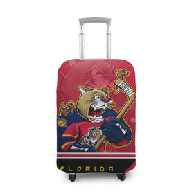 Чехол для чемодана 3D с принтом Florida Panthers в городе Новоалтайск, 86% полиэфир, 14% спандекс | двустороннее нанесение принта, прорези для ручек и колес | florida panthers | nhl | stanley cup | кубок стенли | кубок стэнли | нхл | флорида пантерз | флорида пантеры | хоккей | хоккейный клуб