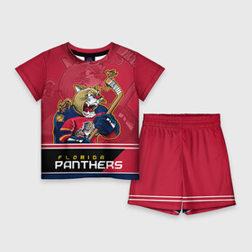 Детский костюм с шортами 3D с принтом Florida Panthers в городе Новоалтайск,  |  | florida panthers | nhl | stanley cup | кубок стенли | кубок стэнли | нхл | флорида пантерз | флорида пантеры | хоккей | хоккейный клуб