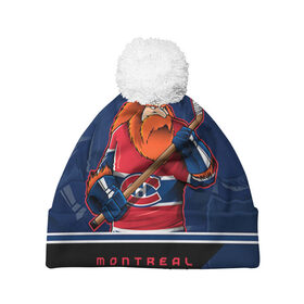 Шапка 3D c помпоном с принтом Montreal Canadiens в городе Новоалтайск, 100% полиэстер | универсальный размер, печать по всей поверхности изделия | montreal canadiens | nhl | stanley cup | емелин | кубок стенли | кубок стэнли | марков | монреаль | монреаль канадиенс | нхл | радулов | хоккей | хоккейный клуб