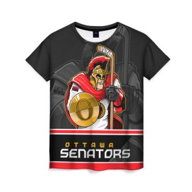 Женская футболка 3D с принтом Ottawa Senators в городе Новоалтайск, 100% полиэфир ( синтетическое хлопкоподобное полотно) | прямой крой, круглый вырез горловины, длина до линии бедер | nhl | ottawa senators | stanley cup | кубок стенли | кубок стэнли | нхл | оттава сенаторз | сенаторс | хоккей | хоккейный клуб
