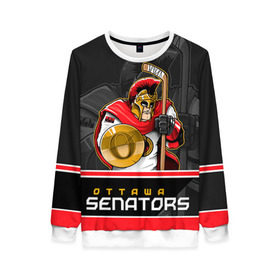 Женский свитшот 3D с принтом Ottawa Senators в городе Новоалтайск, 100% полиэстер с мягким внутренним слоем | круглый вырез горловины, мягкая резинка на манжетах и поясе, свободная посадка по фигуре | nhl | ottawa senators | stanley cup | кубок стенли | кубок стэнли | нхл | оттава сенаторз | сенаторс | хоккей | хоккейный клуб