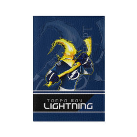 Обложка для паспорта матовая кожа с принтом Bay Lightning в городе Новоалтайск, натуральная матовая кожа | размер 19,3 х 13,7 см; прозрачные пластиковые крепления | Тематика изображения на принте: nhl | stanley cup | tampa bay lightning | ампа бэй лайтнинг | василевский | кубок стенли | кубок стэнли | кучеров | наместников | нестеров | нхл | тампа бэй | хоккей | хоккейный клуб