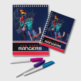 Блокнот с принтом New York Rangers в городе Новоалтайск, 100% бумага | 48 листов, плотность листов — 60 г/м2, плотность картонной обложки — 250 г/м2. Листы скреплены удобной пружинной спиралью. Цвет линий — светло-серый
 | Тематика изображения на принте: new york rangers | nhl | stanley cup | кубок стенли | кубок стэнли | нхл | нью йорк рейнджерс | нью йорк рейнджеры | рейнджеры | хоккей | хоккейный клуб