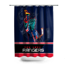 Штора 3D для ванной с принтом New York Rangers в городе Новоалтайск, 100% полиэстер | плотность материала — 100 г/м2. Стандартный размер — 146 см х 180 см. По верхнему краю — пластиковые люверсы для креплений. В комплекте 10 пластиковых колец | new york rangers | nhl | stanley cup | кубок стенли | кубок стэнли | нхл | нью йорк рейнджерс | нью йорк рейнджеры | рейнджеры | хоккей | хоккейный клуб