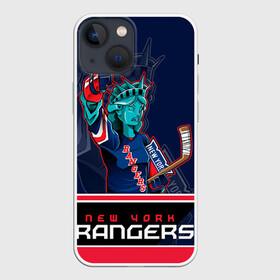 Чехол для iPhone 13 mini с принтом New York Rangers в городе Новоалтайск,  |  | new york rangers | nhl | stanley cup | кубок стенли | кубок стэнли | нхл | нью йорк рейнджерс | нью йорк рейнджеры | рейнджеры | хоккей | хоккейный клуб