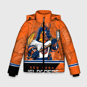 Зимняя куртка для мальчиков 3D с принтом New York Islanders в городе Новоалтайск, ткань верха — 100% полиэстер; подклад — 100% полиэстер, утеплитель — 100% полиэстер | длина ниже бедра, удлиненная спинка, воротник стойка и отстегивающийся капюшон. Есть боковые карманы с листочкой на кнопках, утяжки по низу изделия и внутренний карман на молнии. 

Предусмотрены светоотражающий принт на спинке, радужный светоотражающий элемент на пуллере молнии и на резинке для утяжки | new york islanders | nhl | stanley cup | айлендерс | кубок стенли | кубок стэнли | кулемин | нхл | нью йорк айлендерс | хоккей | хоккейный клуб