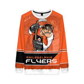 Женский свитшот 3D с принтом Philadelphia Flyers в городе Новоалтайск, 100% полиэстер с мягким внутренним слоем | круглый вырез горловины, мягкая резинка на манжетах и поясе, свободная посадка по фигуре | nhl | philadelphia flyers | stanley cup | кубок стенли | кубок стэнли | нхл | филадельфия | филадельфия флайерз | флаерс | хоккей | хоккейный клуб