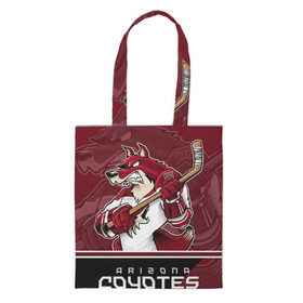 Сумка 3D повседневная с принтом Arizona Coyotes в городе Новоалтайск, 100% полиэстер | Плотность: 200 г/м2; Размер: 34×35 см; Высота лямок: 30 см | arizona coyotes | nhl | stanley cup | аризона койотис | аризона койоты | кубок стенли | кубок стэнли | нхл | хоккей | хоккейный клуб