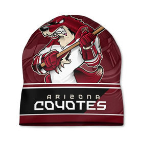 Шапка 3D с принтом Arizona Coyotes в городе Новоалтайск, 100% полиэстер | универсальный размер, печать по всей поверхности изделия | arizona coyotes | nhl | stanley cup | аризона койотис | аризона койоты | кубок стенли | кубок стэнли | нхл | хоккей | хоккейный клуб