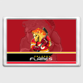 Магнит 45*70 с принтом Calgary Flames в городе Новоалтайск, Пластик | Размер: 78*52 мм; Размер печати: 70*45 | Тематика изображения на принте: calgary flames | nhl | stanley cup | калгари флэймз | кубок стенли | кубок стэнли | нхл | флэймс | хоккей | хоккейный клуб