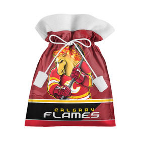 Подарочный 3D мешок с принтом Calgary Flames в городе Новоалтайск, 100% полиэстер | Размер: 29*39 см | Тематика изображения на принте: calgary flames | nhl | stanley cup | калгари флэймз | кубок стенли | кубок стэнли | нхл | флэймс | хоккей | хоккейный клуб