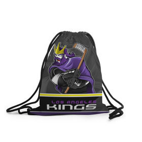 Рюкзак-мешок 3D с принтом Los Angeles Kings в городе Новоалтайск, 100% полиэстер | плотность ткани — 200 г/м2, размер — 35 х 45 см; лямки — толстые шнурки, застежка на шнуровке, без карманов и подкладки | los angeles kings | nhl | stanley cup | кубок стенли | кубок стэнли | лос анджелес кингз | лос анжелес короли | нхл | хоккей | хоккейный клуб