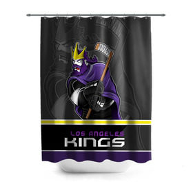 Штора 3D для ванной с принтом Los Angeles Kings в городе Новоалтайск, 100% полиэстер | плотность материала — 100 г/м2. Стандартный размер — 146 см х 180 см. По верхнему краю — пластиковые люверсы для креплений. В комплекте 10 пластиковых колец | los angeles kings | nhl | stanley cup | кубок стенли | кубок стэнли | лос анджелес кингз | лос анжелес короли | нхл | хоккей | хоккейный клуб