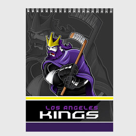 Скетчбук с принтом Los Angeles Kings в городе Новоалтайск, 100% бумага
 | 48 листов, плотность листов — 100 г/м2, плотность картонной обложки — 250 г/м2. Листы скреплены сверху удобной пружинной спиралью | Тематика изображения на принте: los angeles kings | nhl | stanley cup | кубок стенли | кубок стэнли | лос анджелес кингз | лос анжелес короли | нхл | хоккей | хоккейный клуб