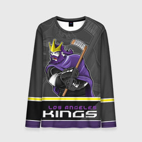 Мужской лонгслив 3D с принтом Los Angeles Kings в городе Новоалтайск, 100% полиэстер | длинные рукава, круглый вырез горловины, полуприлегающий силуэт | los angeles kings | nhl | stanley cup | кубок стенли | кубок стэнли | лос анджелес кингз | лос анжелес короли | нхл | хоккей | хоккейный клуб