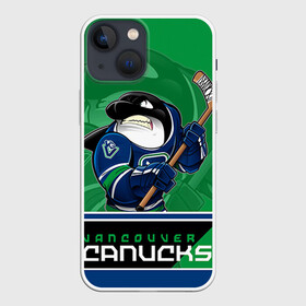 Чехол для iPhone 13 mini с принтом Vancouver Canucks в городе Новоалтайск,  |  | nhl | stanley cup | vancouver canucks | ванкувер | ванкувер кэнакс | кубок стенли | кубок стэнли | нхл | трямкин | хоккей | хоккейный клуб