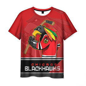 Мужская футболка 3D с принтом Chicago Blackhawks в городе Новоалтайск, 100% полиэфир | прямой крой, круглый вырез горловины, длина до линии бедер | chicago blackhawks | nhl | stanley cup | анисимов | блэкхокс | кубок стенли | кубок стэнли | нхл | панарин | хоккей | хоккейный клуб | чикаго | чикаго блэкхокс