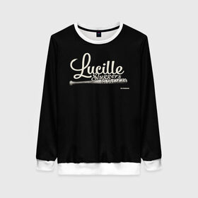 Женский свитшот 3D с принтом Lucille Sluggers 4 в городе Новоалтайск, 100% полиэстер с мягким внутренним слоем | круглый вырез горловины, мягкая резинка на манжетах и поясе, свободная посадка по фигуре | the walking dead | бита | зомби | ниган | ужасы | ходячие