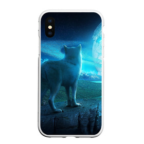 Чехол для iPhone XS Max матовый с принтом Blue Moon в городе Новоалтайск, Силикон | Область печати: задняя сторона чехла, без боковых панелей | пейзаж | фантастический