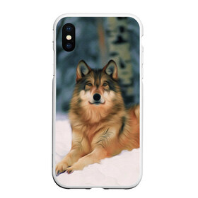 Чехол для iPhone XS Max матовый с принтом Рисунок в городе Новоалтайск, Силикон | Область печати: задняя сторона чехла, без боковых панелей | зверь | лес | снег