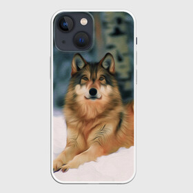 Чехол для iPhone 13 mini с принтом Рисунок в городе Новоалтайск,  |  | зверь | лес | снег