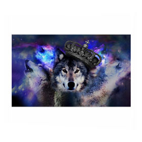 Бумага для упаковки 3D с принтом King Wolf в городе Новоалтайск, пластик и полированная сталь | круглая форма, металлическое крепление в виде кольца | Тематика изображения на принте: животное | зверь | космос | природа волк | русь | славяне