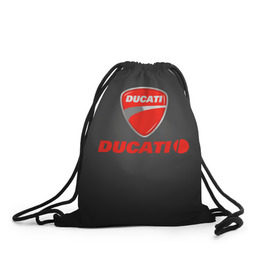 Рюкзак-мешок 3D с принтом Ducati 3 в городе Новоалтайск, 100% полиэстер | плотность ткани — 200 г/м2, размер — 35 х 45 см; лямки — толстые шнурки, застежка на шнуровке, без карманов и подкладки | Тематика изображения на принте: ducati | moto | дукати | мото | мотоцикл | мотоциклы