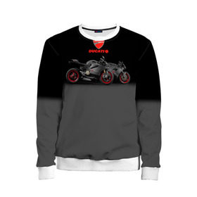 Детский свитшот 3D с принтом Ducati 2 в городе Новоалтайск, 100% полиэстер | свободная посадка, прямой крой, мягкая тканевая резинка на рукавах и понизу свитшота | ducati | moto | дукати | мото | мотоцикл | мотоциклы
