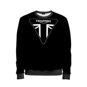 Детский свитшот 3D с принтом Triumph 4 в городе Новоалтайск, 100% полиэстер | свободная посадка, прямой крой, мягкая тканевая резинка на рукавах и понизу свитшота | moto | triumph | мотоцикл | мотоциклы | триумф