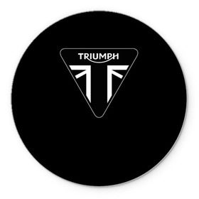 Коврик круглый с принтом Triumph 4 в городе Новоалтайск, резина и полиэстер | круглая форма, изображение наносится на всю лицевую часть | Тематика изображения на принте: moto | triumph | мотоцикл | мотоциклы | триумф