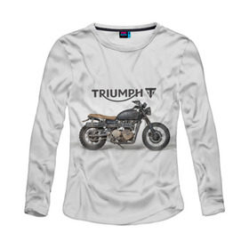 Женский лонгслив 3D с принтом Triumph 2 в городе Новоалтайск, 100% полиэстер | длинные рукава, круглый вырез горловины, полуприлегающий силуэт | moto | triumph | мотоцикл | мотоциклы | триумф