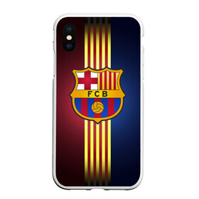 Чехол для iPhone XS Max матовый с принтом Barcelona FC в городе Новоалтайск, Силикон | Область печати: задняя сторона чехла, без боковых панелей | барса | барселона | испания | клуб | фк | футбол | футбольный