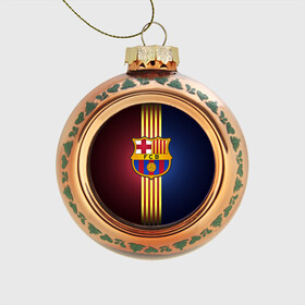 Стеклянный ёлочный шар с принтом Barcelona FC в городе Новоалтайск, Стекло | Диаметр: 80 мм | барса | барселона | испания | клуб | фк | футбол | футбольный