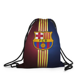 Рюкзак-мешок 3D с принтом Barcelona FC в городе Новоалтайск, 100% полиэстер | плотность ткани — 200 г/м2, размер — 35 х 45 см; лямки — толстые шнурки, застежка на шнуровке, без карманов и подкладки | Тематика изображения на принте: барса | барселона | испания | клуб | фк | футбол | футбольный
