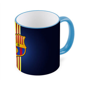Кружка 3D с принтом Barcelona FC в городе Новоалтайск, керамика | ёмкость 330 мл | Тематика изображения на принте: барса | барселона | испания | клуб | фк | футбол | футбольный