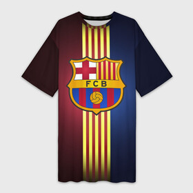 Платье-футболка 3D с принтом Barcelona FC в городе Новоалтайск,  |  | барса | барселона | испания | клуб | фк | футбол | футбольный