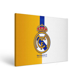Холст прямоугольный с принтом Real Madrid CF в городе Новоалтайск, 100% ПВХ |  | football | испания | клуб | мадрид | реал | фк | футбольный