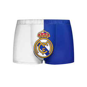 Мужские трусы 3D с принтом Real Madrid в городе Новоалтайск, 50% хлопок, 50% полиэстер | классическая посадка, на поясе мягкая тканевая резинка | football | испания | клуб | мадрид | реал | фк | футбольный