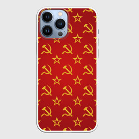 Чехол для iPhone 13 Pro Max с принтом СССР в городе Новоалтайск,  |  | Тематика изображения на принте: ussr | герб | звезда | молот | серп | советский | союз