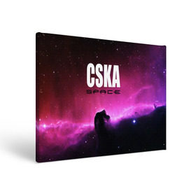 Холст прямоугольный с принтом CSKA space в городе Новоалтайск, 100% ПВХ |  | Тематика изображения на принте: cska | конь | космос | красно синие | на макете изображена космическая туманность в виде коня   символа пфк цска.цска | премьер лига | футбол | чемпион