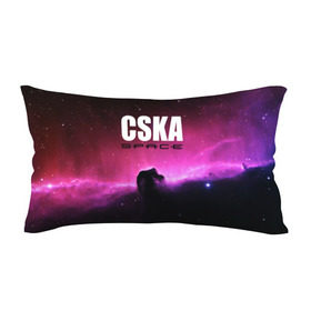 Подушка 3D антистресс с принтом CSKA space в городе Новоалтайск, наволочка — 100% полиэстер, наполнитель — вспененный полистирол | состоит из подушки и наволочки на молнии | cska | конь | космос | красно синие | на макете изображена космическая туманность в виде коня   символа пфк цска.цска | премьер лига | футбол | чемпион