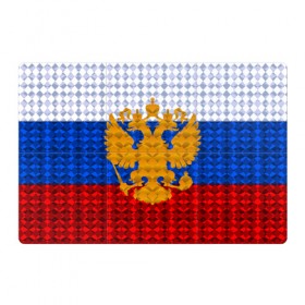Магнитный плакат 3Х2 с принтом Россия в городе Новоалтайск, Полимерный материал с магнитным слоем | 6 деталей размером 9*9 см | Тематика изображения на принте: russia | абстракция | герб | двуглавый орёл | золото | патриот | ромбы | триколор | узор | флаг россии