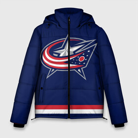 Мужская зимняя куртка 3D с принтом Columbus Blue Jackets в городе Новоалтайск, верх — 100% полиэстер; подкладка — 100% полиэстер; утеплитель — 100% полиэстер | длина ниже бедра, свободный силуэт Оверсайз. Есть воротник-стойка, отстегивающийся капюшон и ветрозащитная планка. 

Боковые карманы с листочкой на кнопках и внутренний карман на молнии. | columbus blue jackets | hockey | nhl | нхл | хоккей