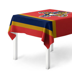 Скатерть 3D с принтом Florida Panthers в городе Новоалтайск, 100% полиэстер (ткань не мнется и не растягивается) | Размер: 150*150 см | florida panthers | hockey | nhl | нхл | хоккей