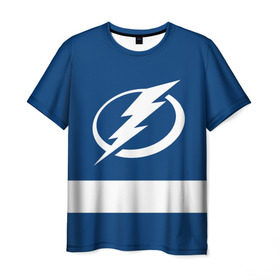 Мужская футболка 3D с принтом Tampa Bay Lightning в городе Новоалтайск, 100% полиэфир | прямой крой, круглый вырез горловины, длина до линии бедер | hockey | nhl | tampa bay lightning | нхл | хоккей